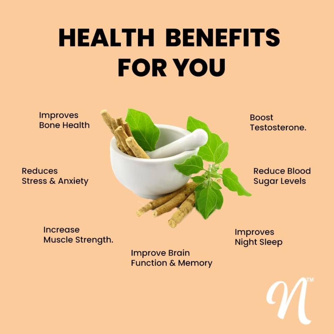 ASHWAGANDHA(ashwaganda, ashwagadha) boost energy and stamina, improve brain functioning,, lower cholesterol, boost fertility,
