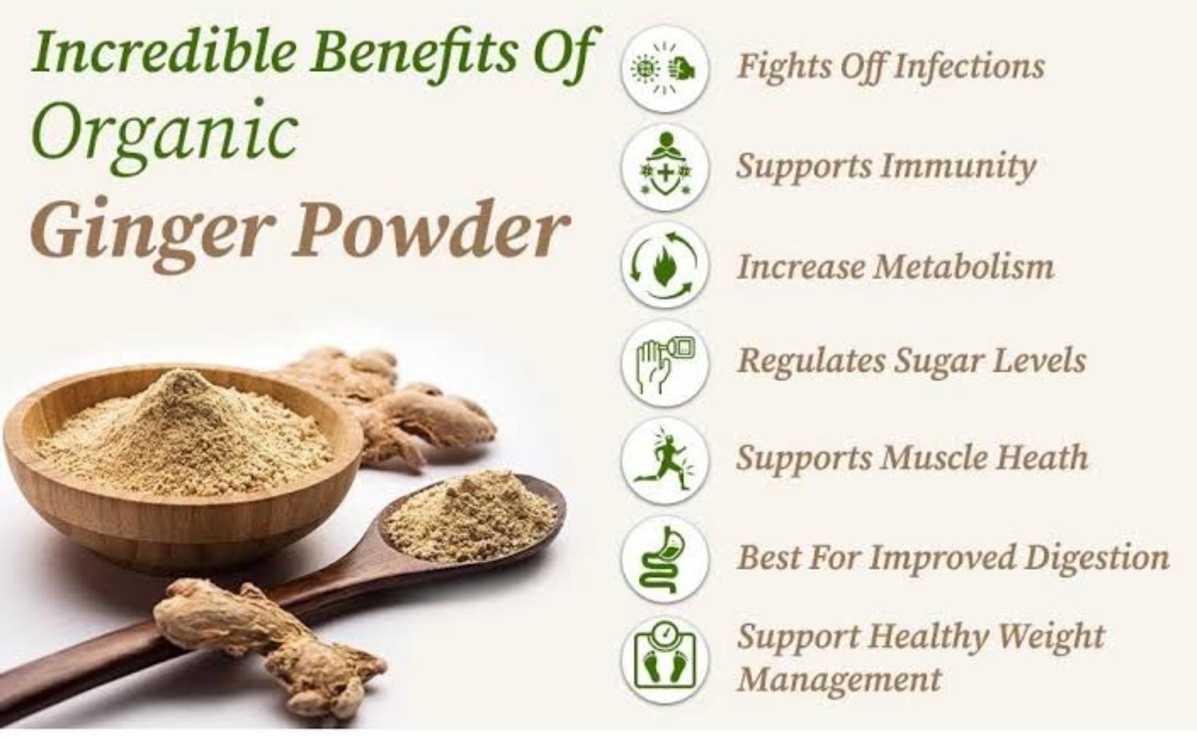 PURE ORGANIC GINGER POWDER (fights infection, control blood sugar, weight loss