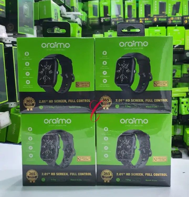 Oraimo smart watch 5lite Monitor your health Water and dust proof Make and recieve calls