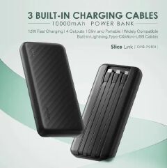 SPECIAL DEALS!!  Oraimo OPB-P5101 10000mAh Powerbank Fast Charging 2 Outputs with Built-in Charging Cable Power Banks