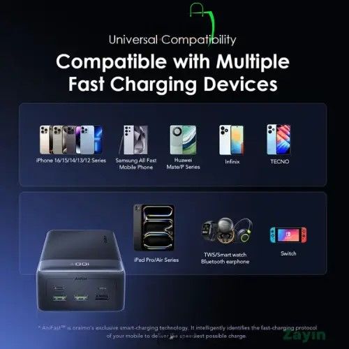 oraimo PowerBox 400 Vision 40000mAh 22.5W Power Bank Oraimo 40000mAh power bank, PowerBox Vision power bank, fast charging power bank, 22.5W power bank, multi-device power bank, LED display