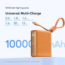 Oraimo Mini Powerbank, OPB-7103C PowerNova L11, 10000 mAH/20000mAh, Pocket Size 22.5W, Fast Charging, Dual Port, Type C Built In Cable Strap