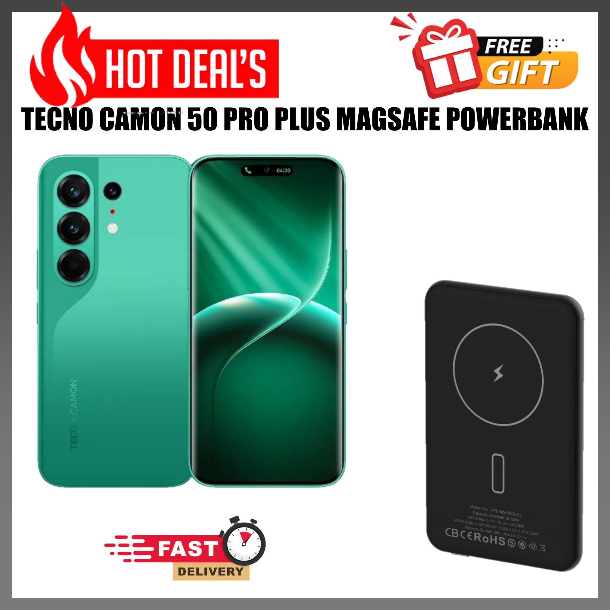 NEW ARRIVAL DEALS!!! Tecno Camon 50 Pro 256GB+16(8+8)GB RAM 6.78" 120Hz Curved AMOLED MTK Helio G\200 Ultimate 45W 6500mAh 50MP Dual Speaker Android16 IP68/IP69 Dust Water Resistance Dual