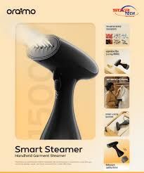 HOT DEALS!!! oraimo SmartSteamer 1500W Handheld Garment Steamer Continuous Steam Output Easy Hanging Ironing Small and Light Detachable Water Tank