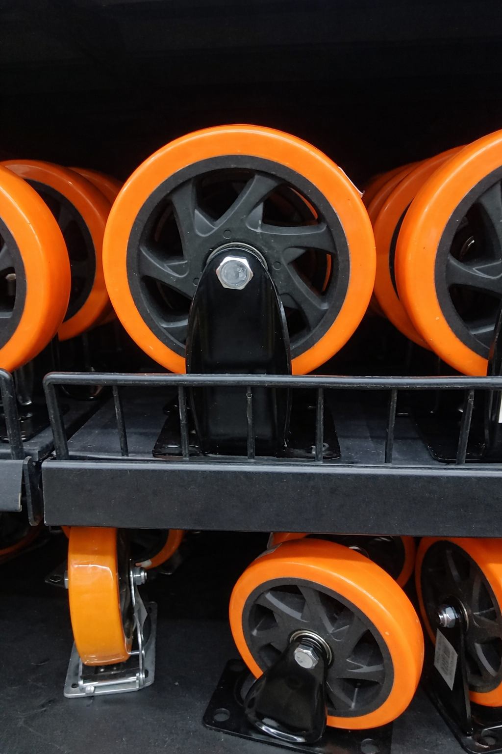 Heavy-Duty PU Swivel Caster Wheel – Orange  (Industrial Grade)