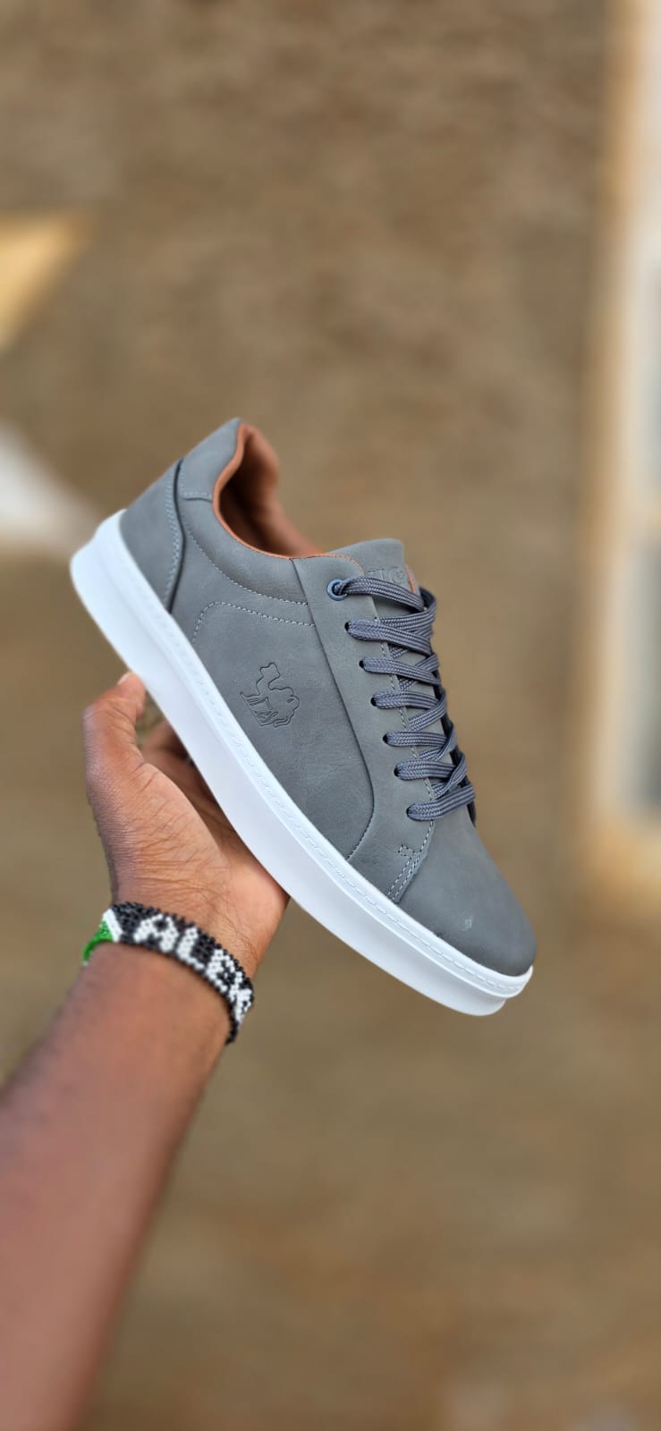 Nigo Inspired Casuals Men’s  Smart Sneakers – Lightweight Lace-Up Casual Shoes for Office, Campus & Weekend Wear – Black, Grey, Khaki