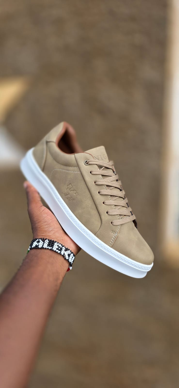 Nigo Inspired Casuals Men’s  Smart Sneakers – Lightweight Lace-Up Casual Shoes for Office, Campus & Weekend Wear – Black, Grey, Khaki