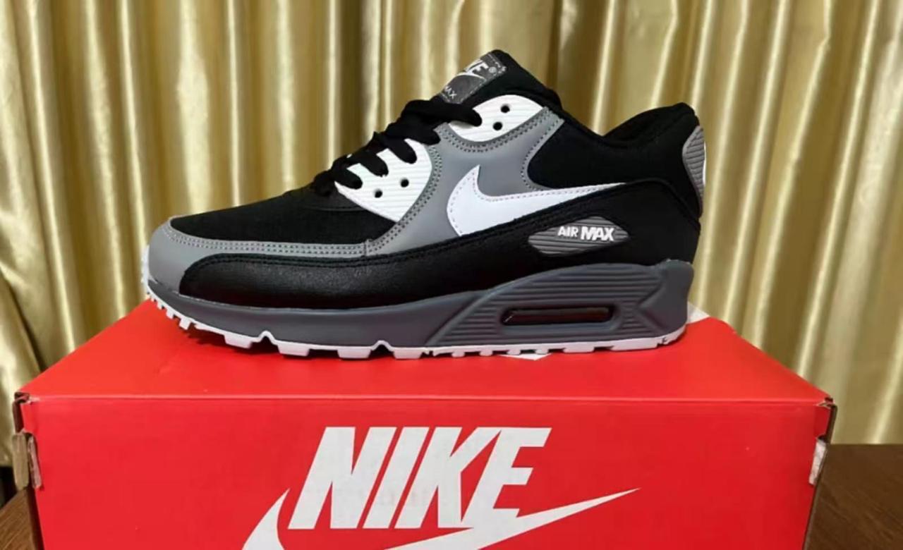 Air Max 90 Style Unisex Sneakers – Breathable Mesh Casual Running Shoes, Lightweight Air Cushion Trainers, Fashion Streetwear Sports Shoes for Men and Women Comfortable Everyday Sneakers-Generic