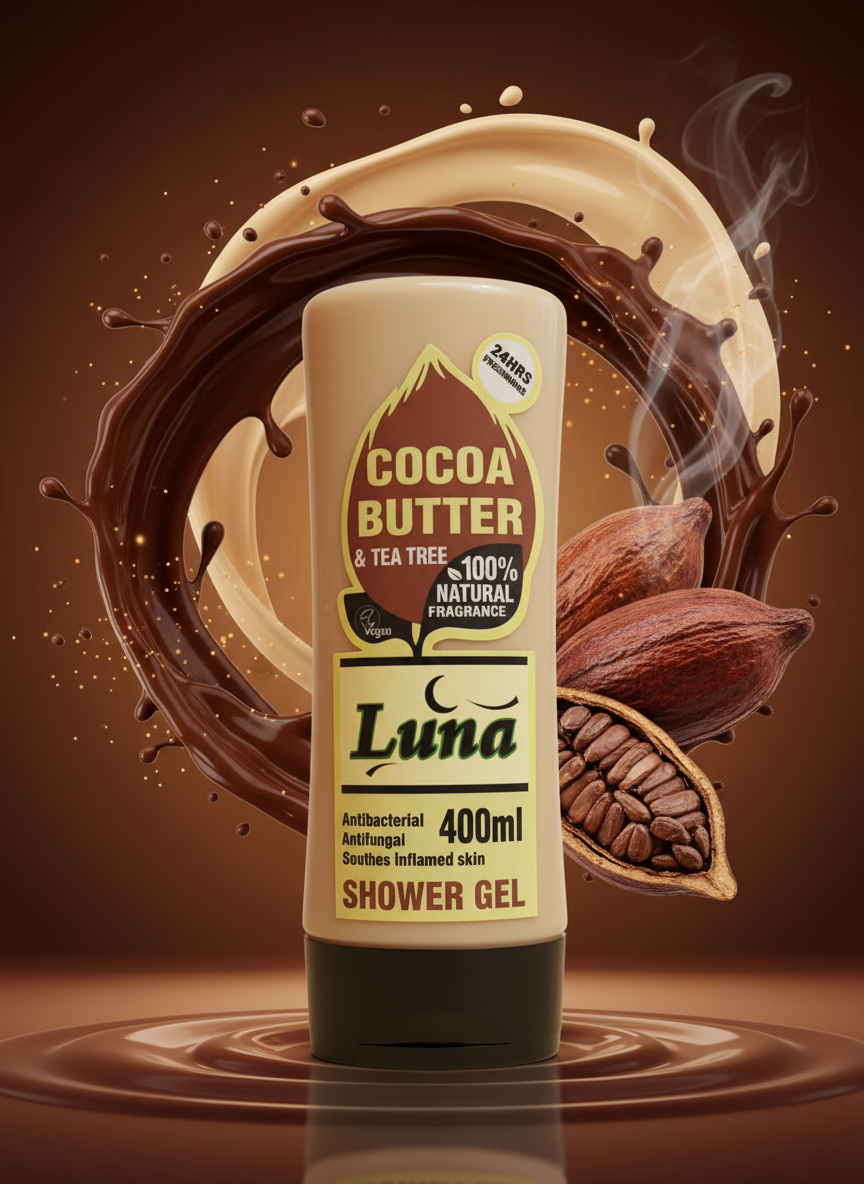 LUNA COCOA BUTTER & TEA TREE SHOWER GEL 400ML
