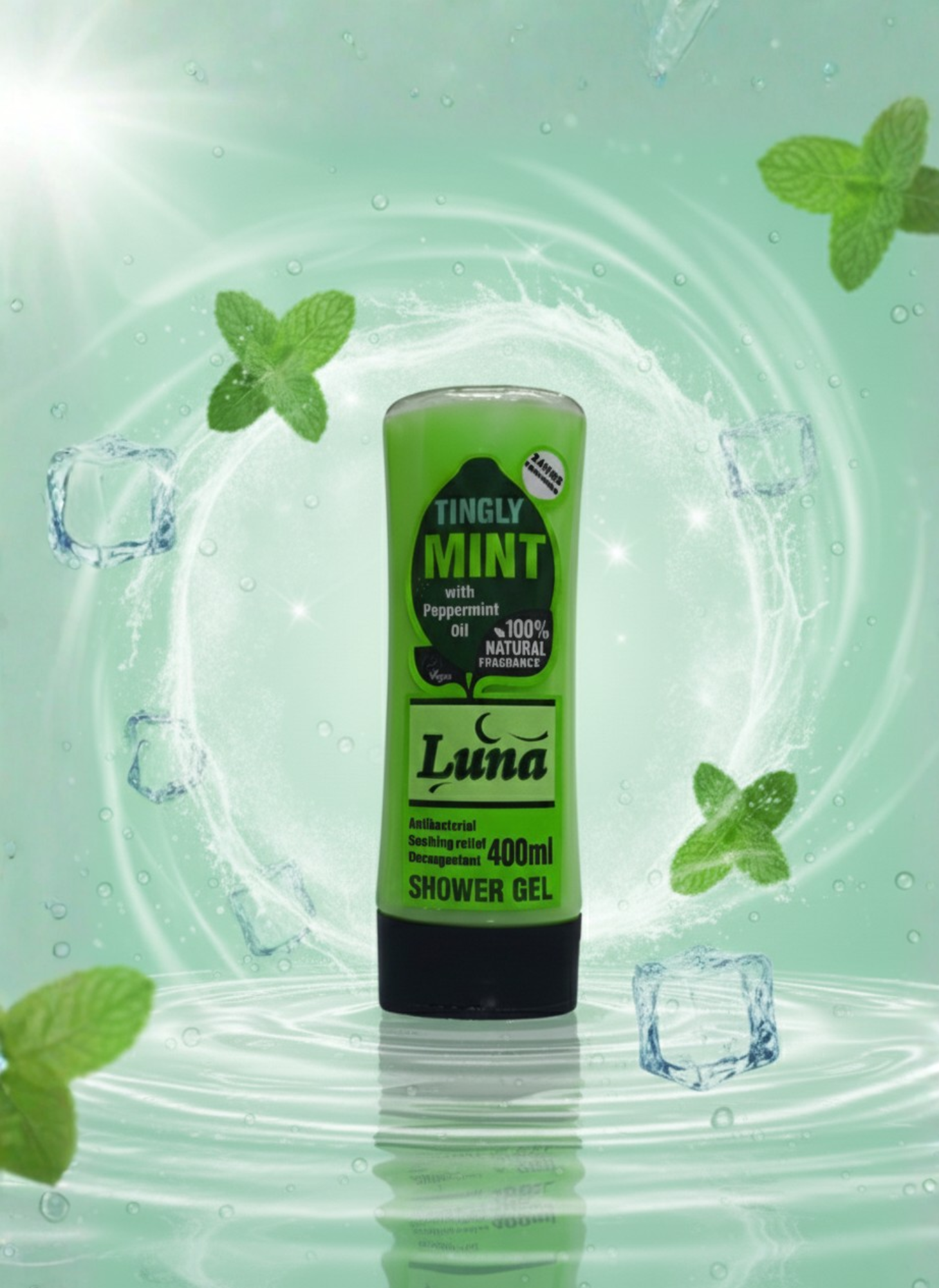 LUNA TINGLY MINT WITH PEPPERMINT OIL SHOWER GEL 400ML