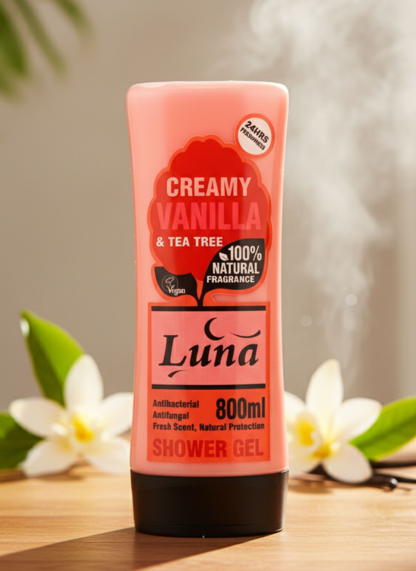 LUNA CREAMY VANILLA SHOWER GEL 800ML