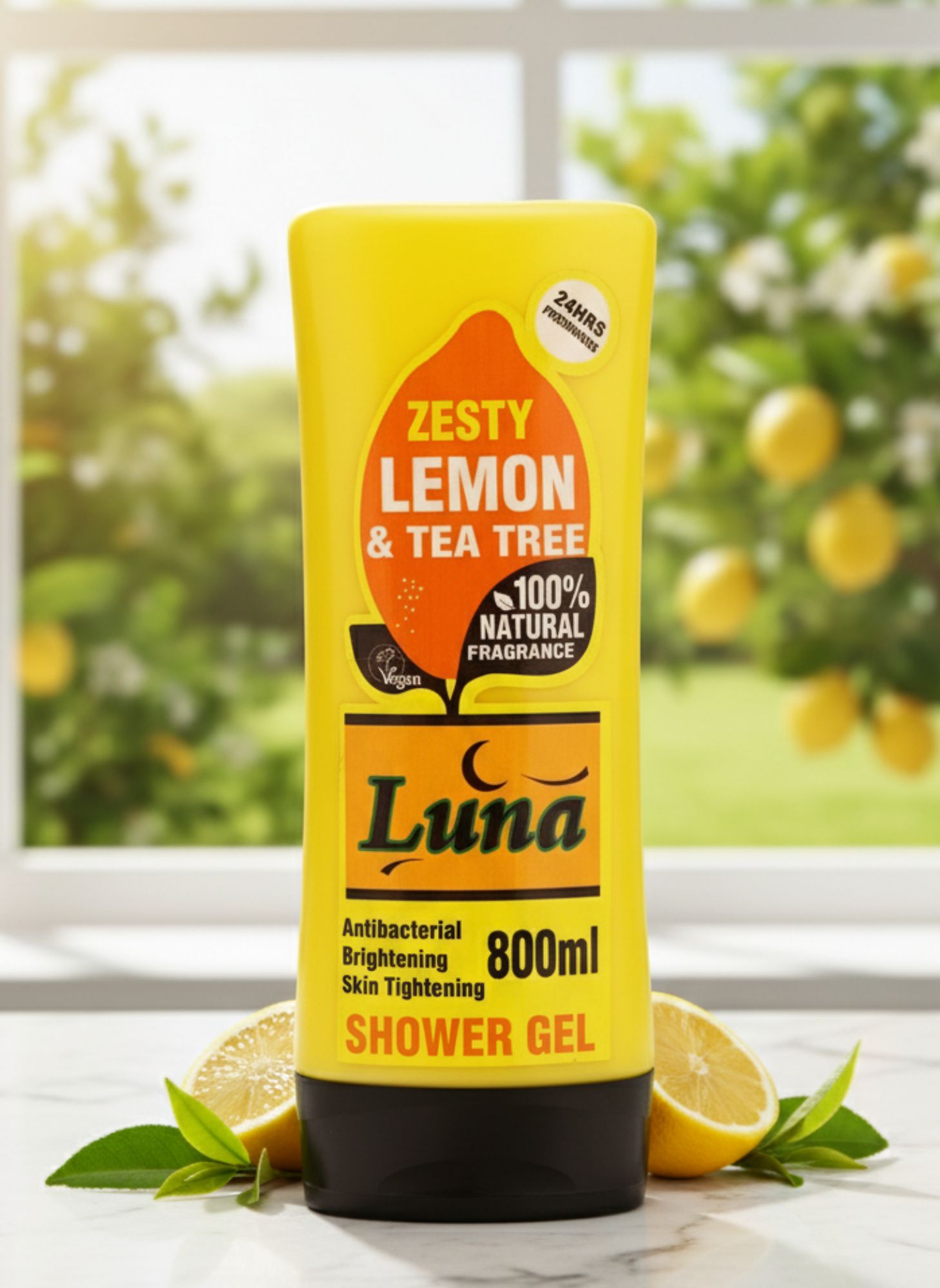 LUNA ZESTY LEMON & TEA TREE SHOWER GEL 800ML