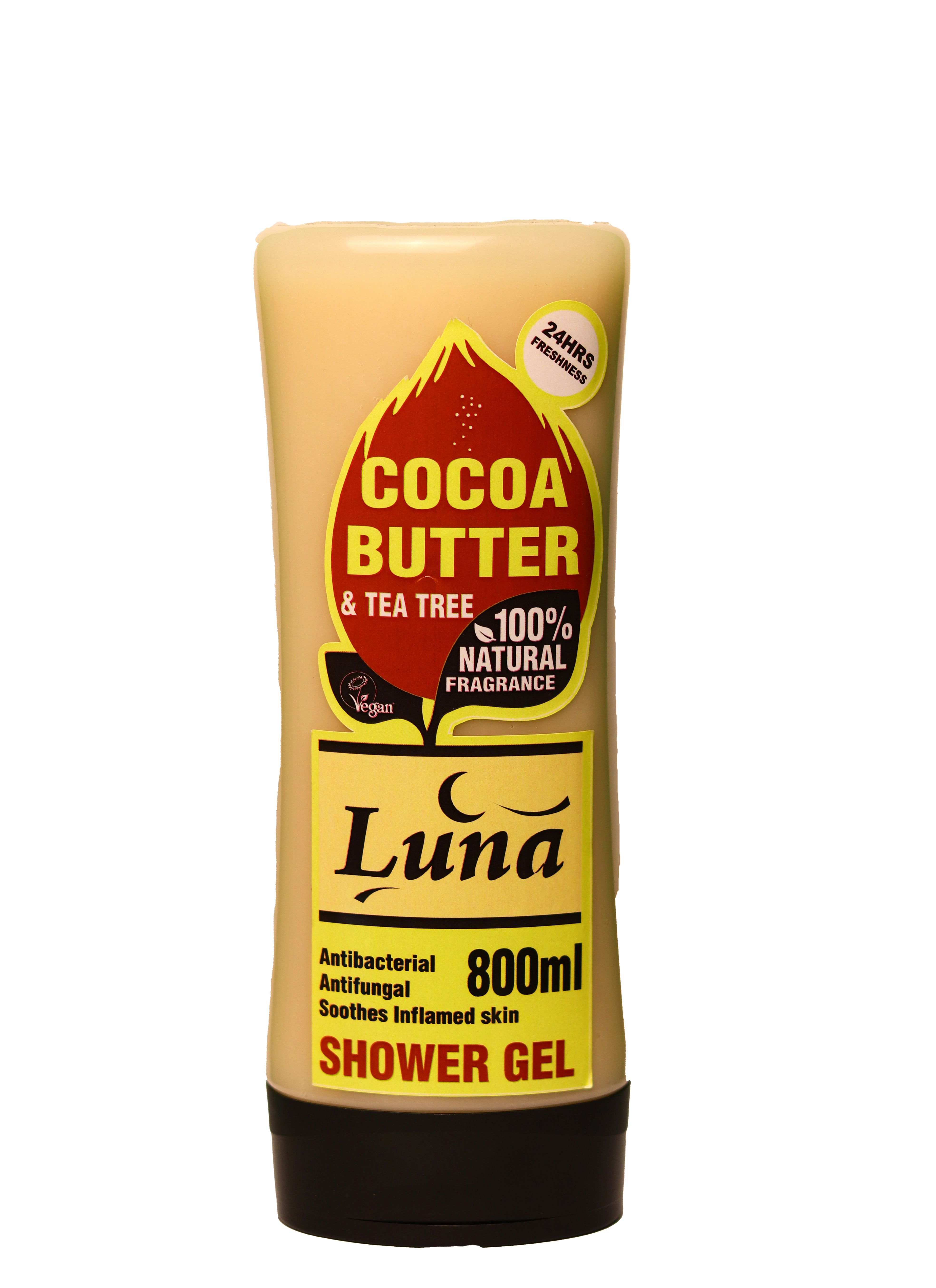 LUNA COCOA BUTTER & TEA TREE SHOWER GEL 800ML