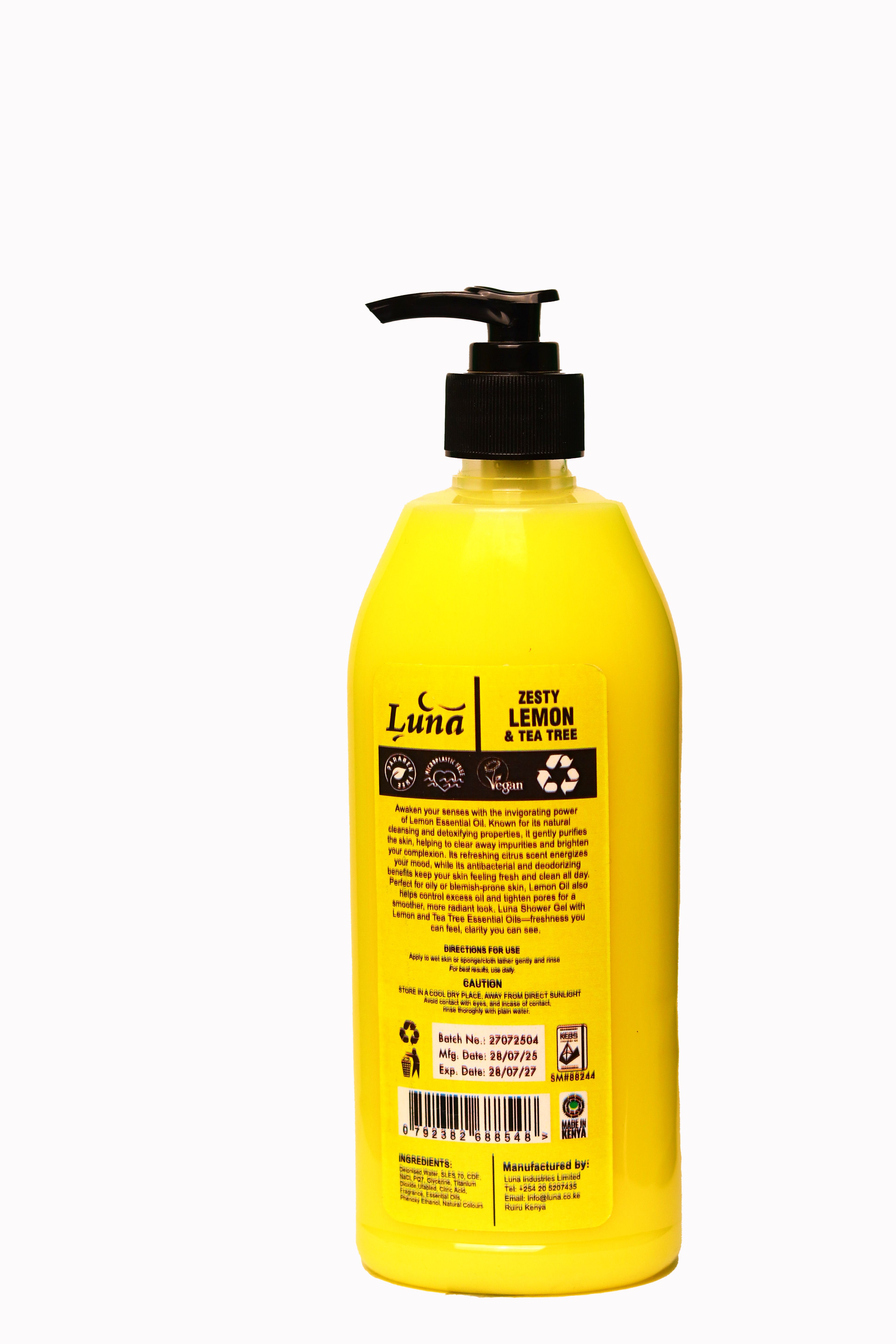 LUNA ZESTY LEMON & TEA TREE SHOWER GEL 500ML