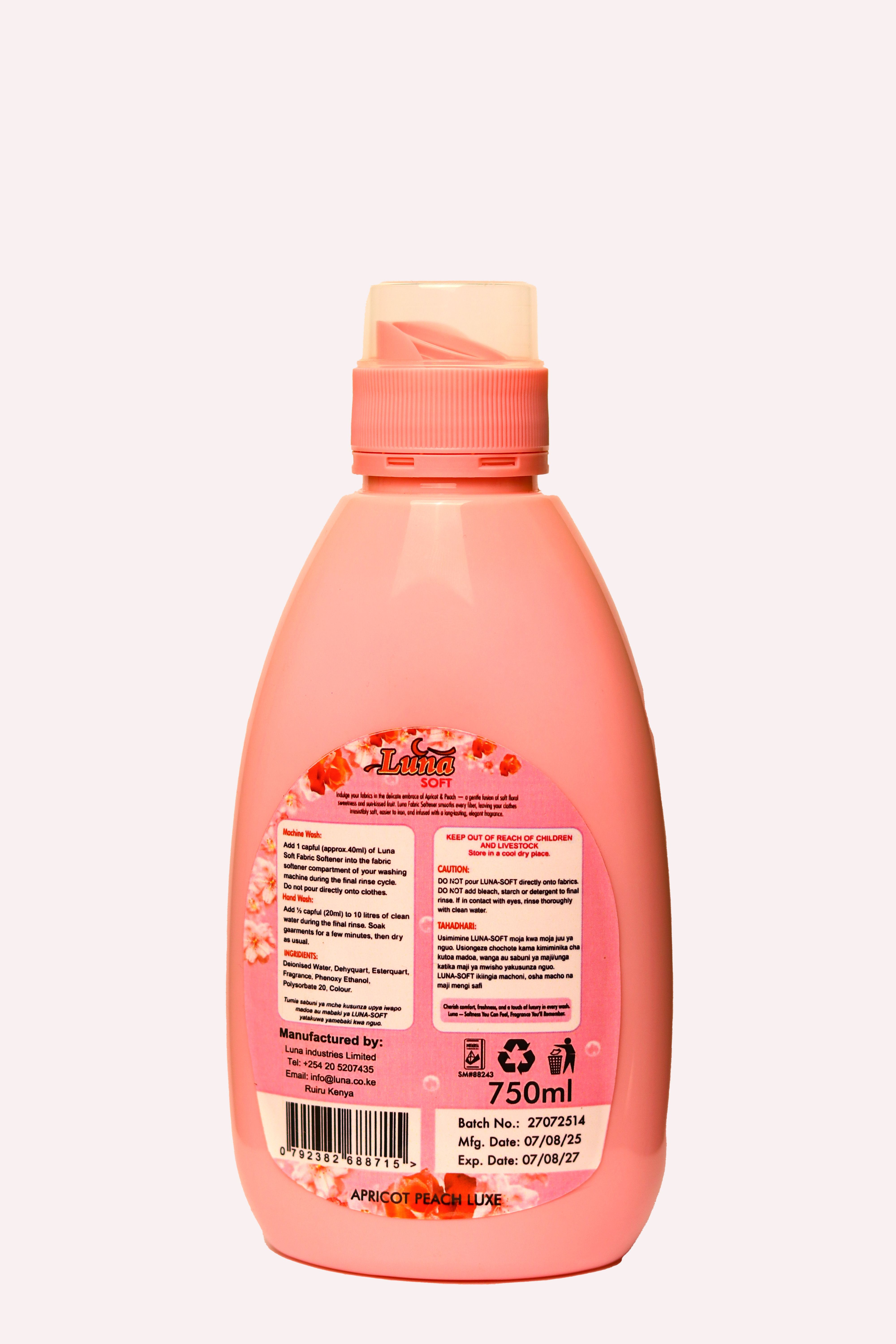 LUNA APRICOT PEACH LUXE FABRIC SOFTENER 750ML