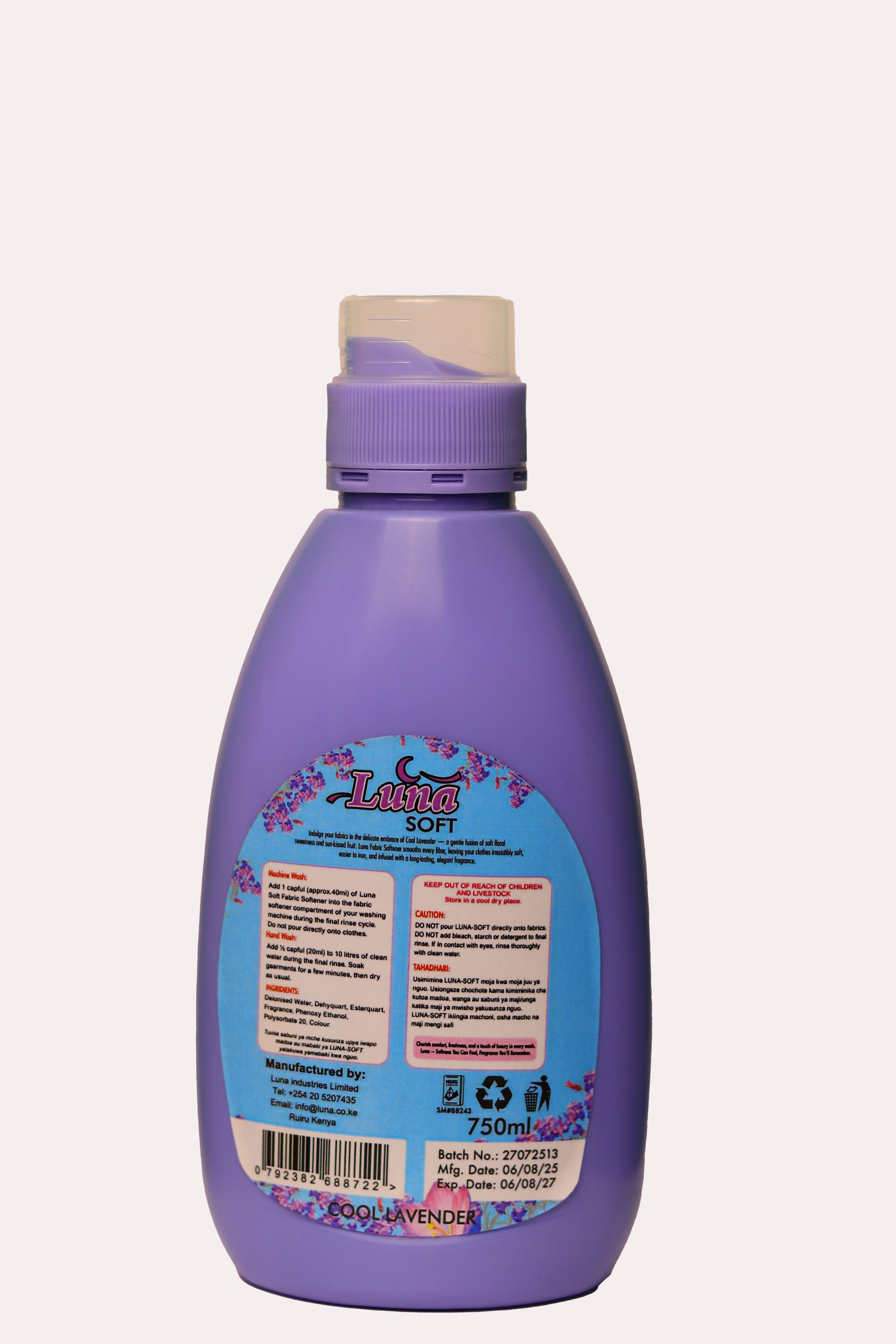 LUNA COOL LAVENDER FABRIC SOFTENER 750ML