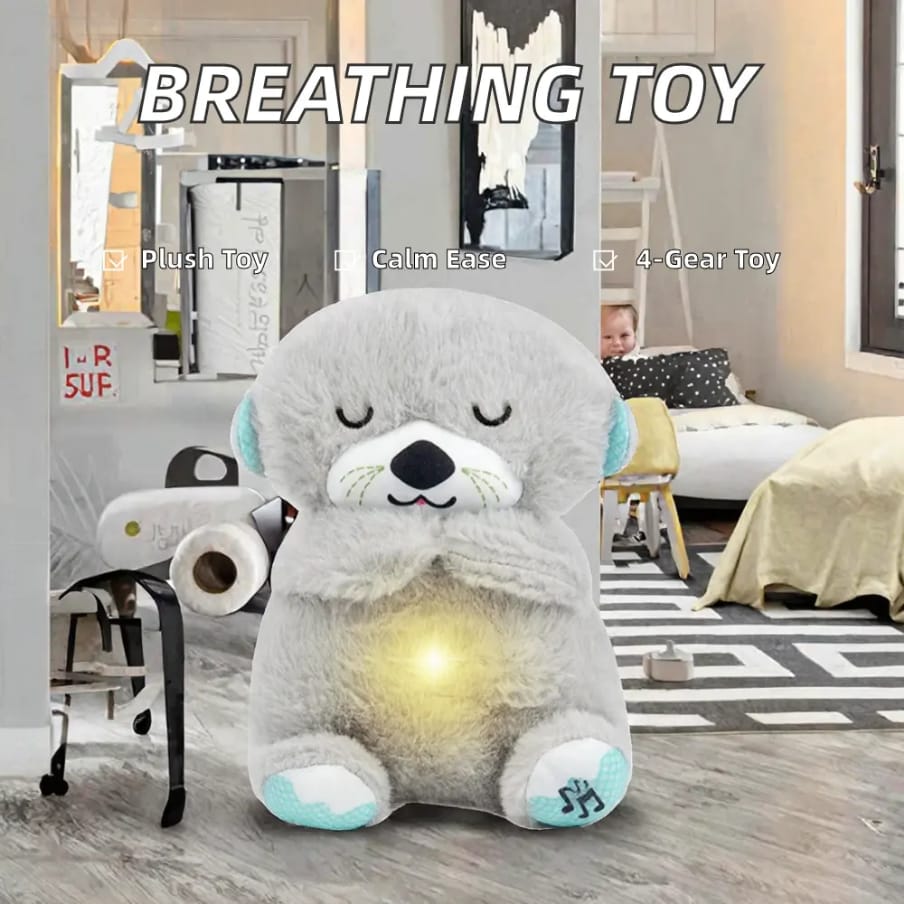 Breathing Soothing Fluffy Teddy Bear Super Doll with 5-Speed Adjustable Movement & Glowing Light – Soft Cuddly Toy for Kids & Adults