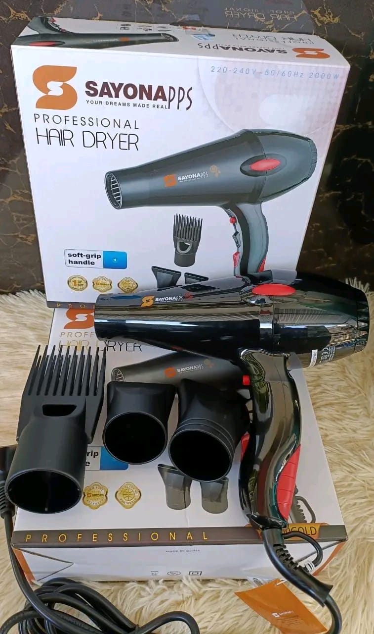 Sayona High-Quality 2000W Hair Blow Dryer – Professional Salon Hair Dryer