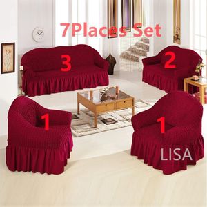Bubble Texture Stretch Sofa Seat Cover Elastic Couch Protector Modern Bubble Design 1 Seater Anti-Slip Washable Sofa Cover