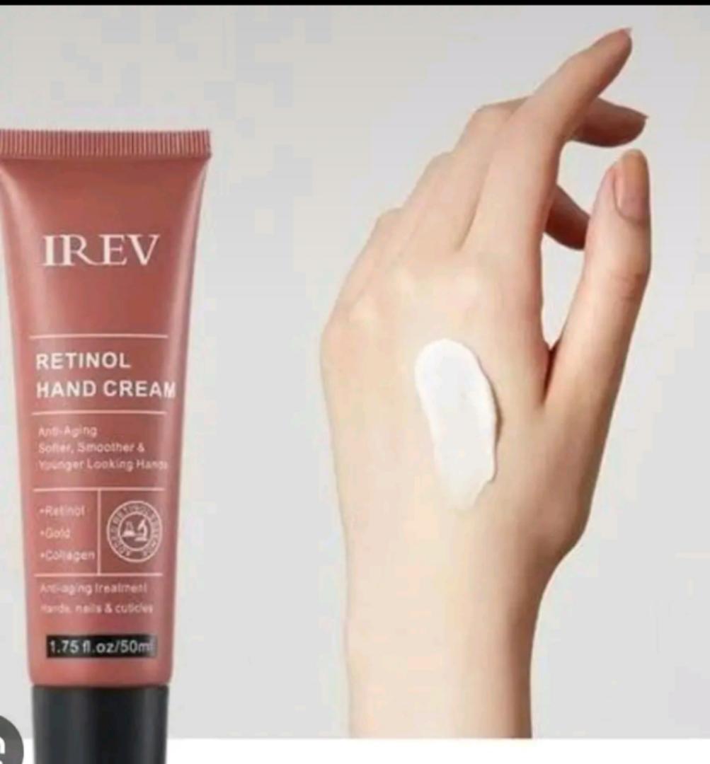 ORIGINAL IREV Retinol Hand Cream  Antiaging Hand Treatment Cream Softens Smoothes Protects Hands Nails Cuticles - For Younger Looking Hands Vitamin A Minimises Age Effect on Skin