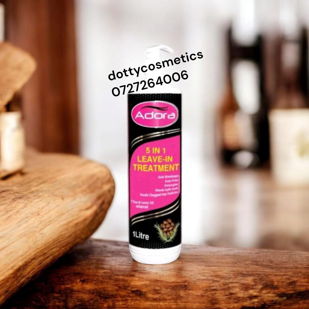 Adora Leave-in Treatments Hair Products Designed to Moisturize Strengthen and Protect hair Helping to Eliminate Breakage, Reduce Frizz, Add Volume and make the hair smooth and shiny. 1 litre