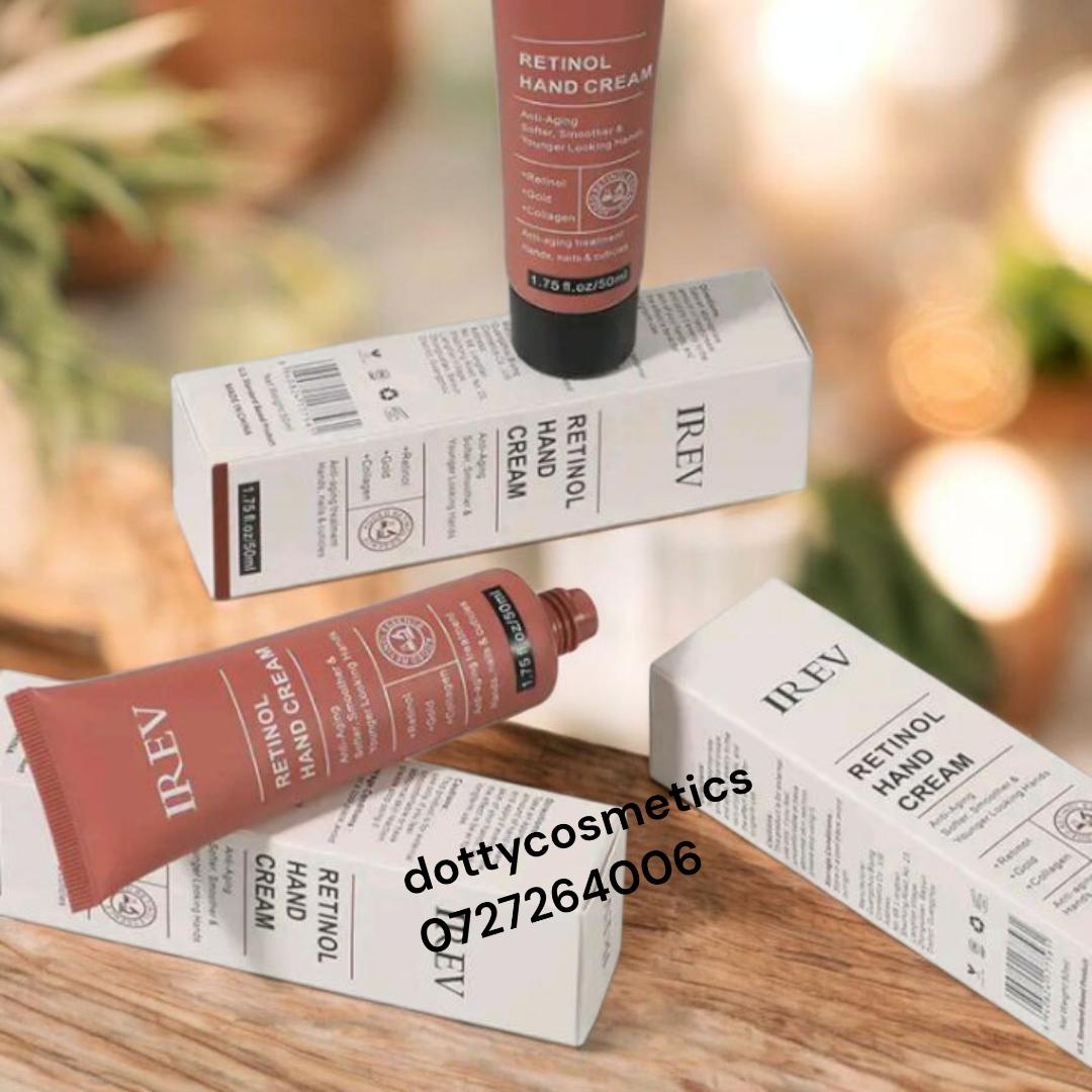 ORIGINAL IREV Retinol Hand Cream  Antiaging Hand Treatment Cream Softens Smoothes Protects Hands Nails Cuticles - For Younger Looking Hands Vitamin A Minimises Age Effect on Skin