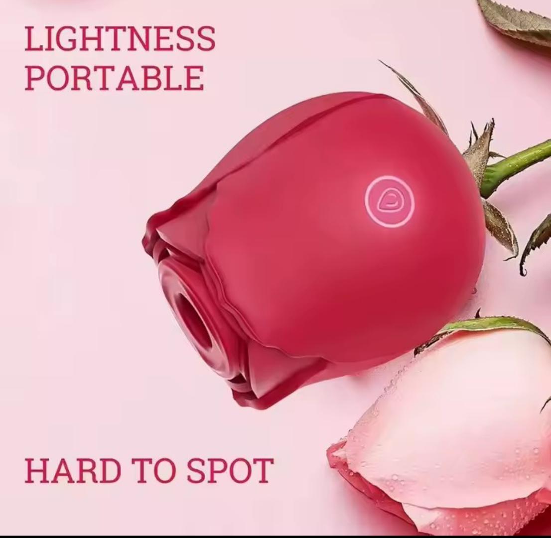 Women's Rose Clitoris Sucking Vibrator Nipples Sucker Oral Stimulator Powerful Rechargeable Adult Compact Foreplay Sex Toy For Girlfriend Wife ( PLUS FREE LUBRICANTS)