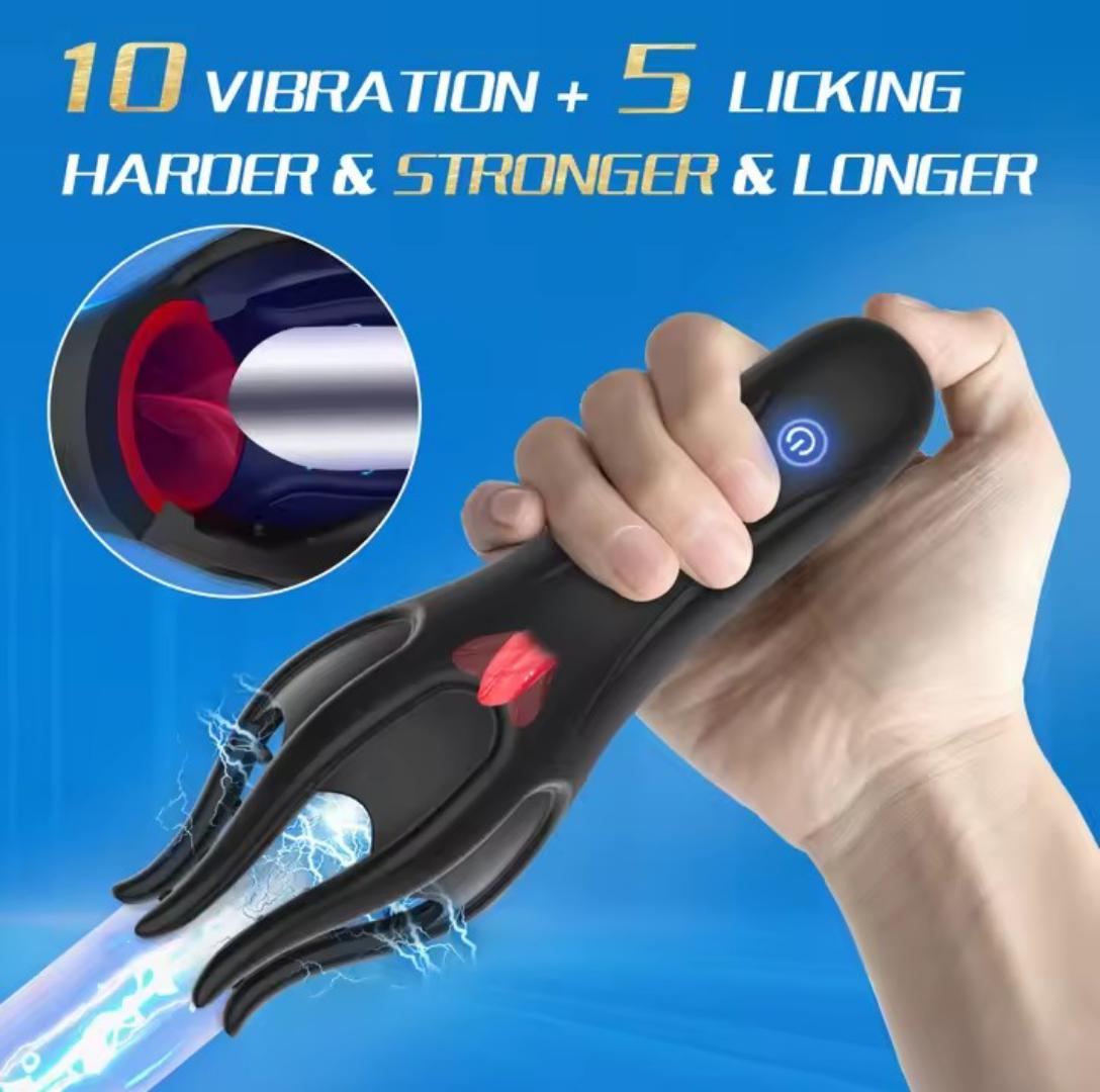 MALE SEX TOY-  VIBRATING TONGUE  LICKING MASTURBATOR FOR MEN  ORAL SEX, BLOWJOB LASTING  DELAY ENDURANCE TRAINING SEX TOY FOR MEN.
