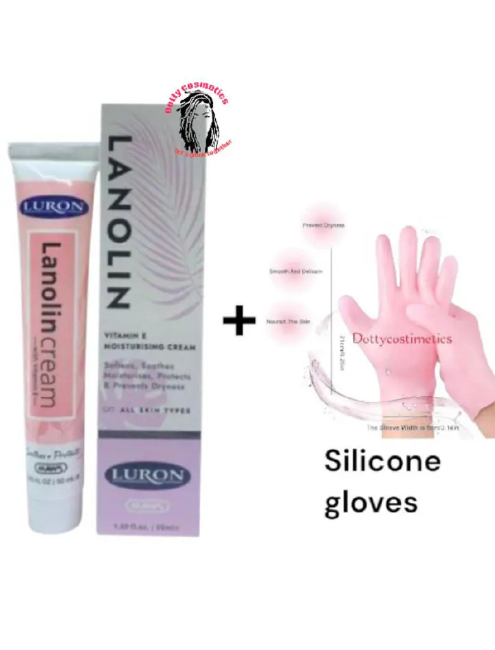 2PCS-SOFT HANDS AND FEET ESSENTIALS SILICONE GLOVES AND SOCKS , LURON LANOLIN CREAM, TREE CITY FOOT CREAM
