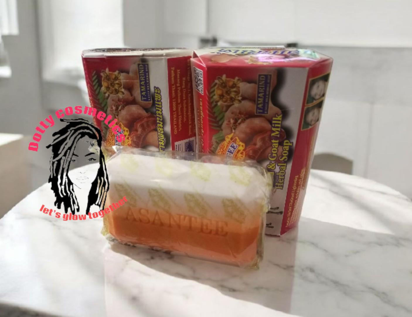 2 PCs of Asante Tamarind & Goat Milk Whitening Soap with Honey 135g