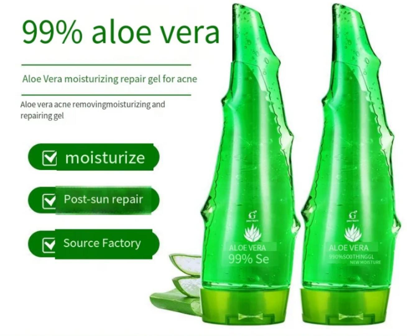 2PCS -ORIGINAL -Aloe Vera Soothing Gel Sunburn Repair Gel 99% Natural AloeVera Content Treat Sun Burns and Repairs Skin Faster Hydrating and Moisturizing Cream 170 ml