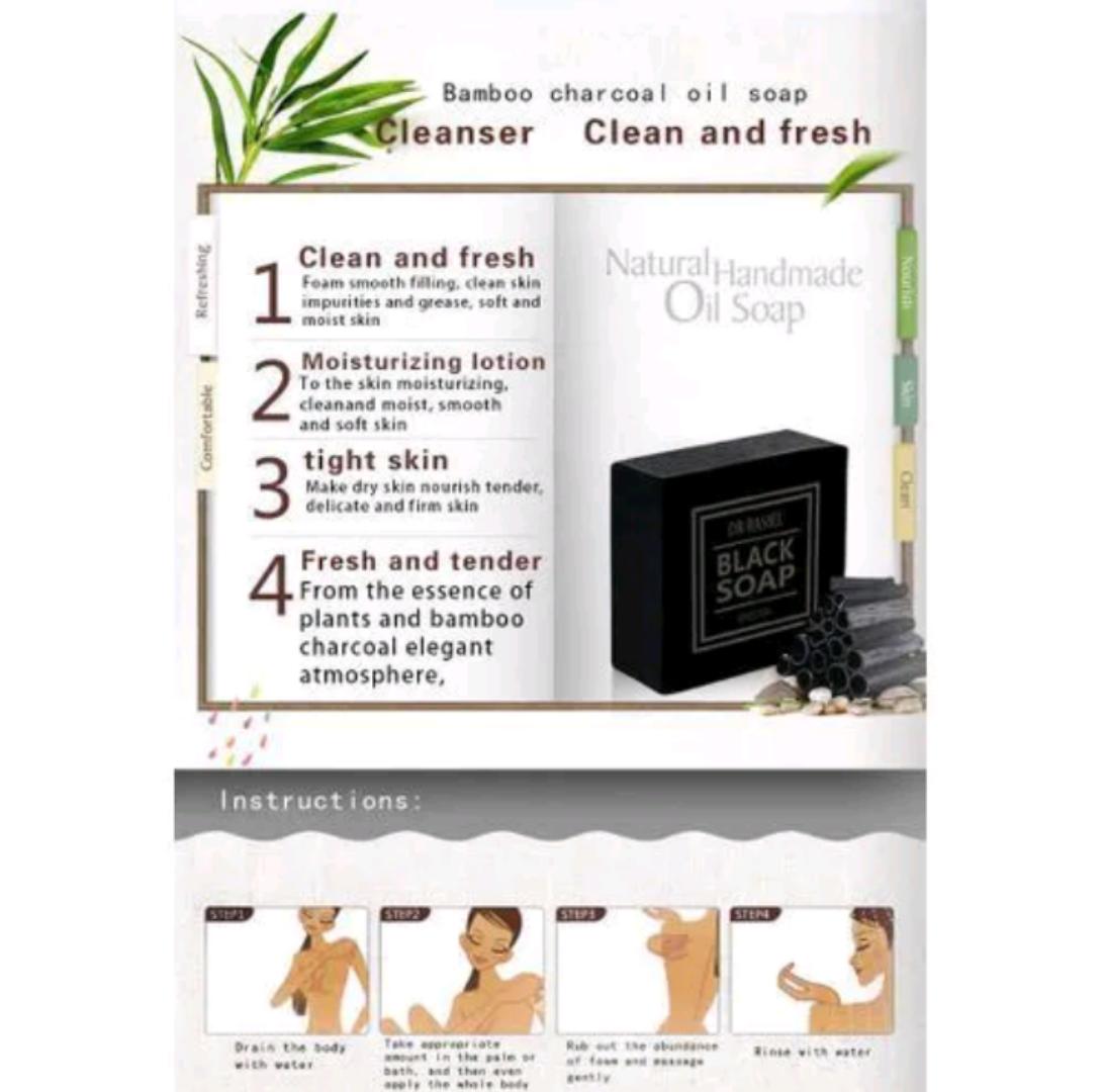 Dr. Rashel Collagen Charcoal Skin Moisturizer Acne Treatment Face Deep Cleansing and Oil Control Black Soap Bar+ Aloe vera gel +Rose water
