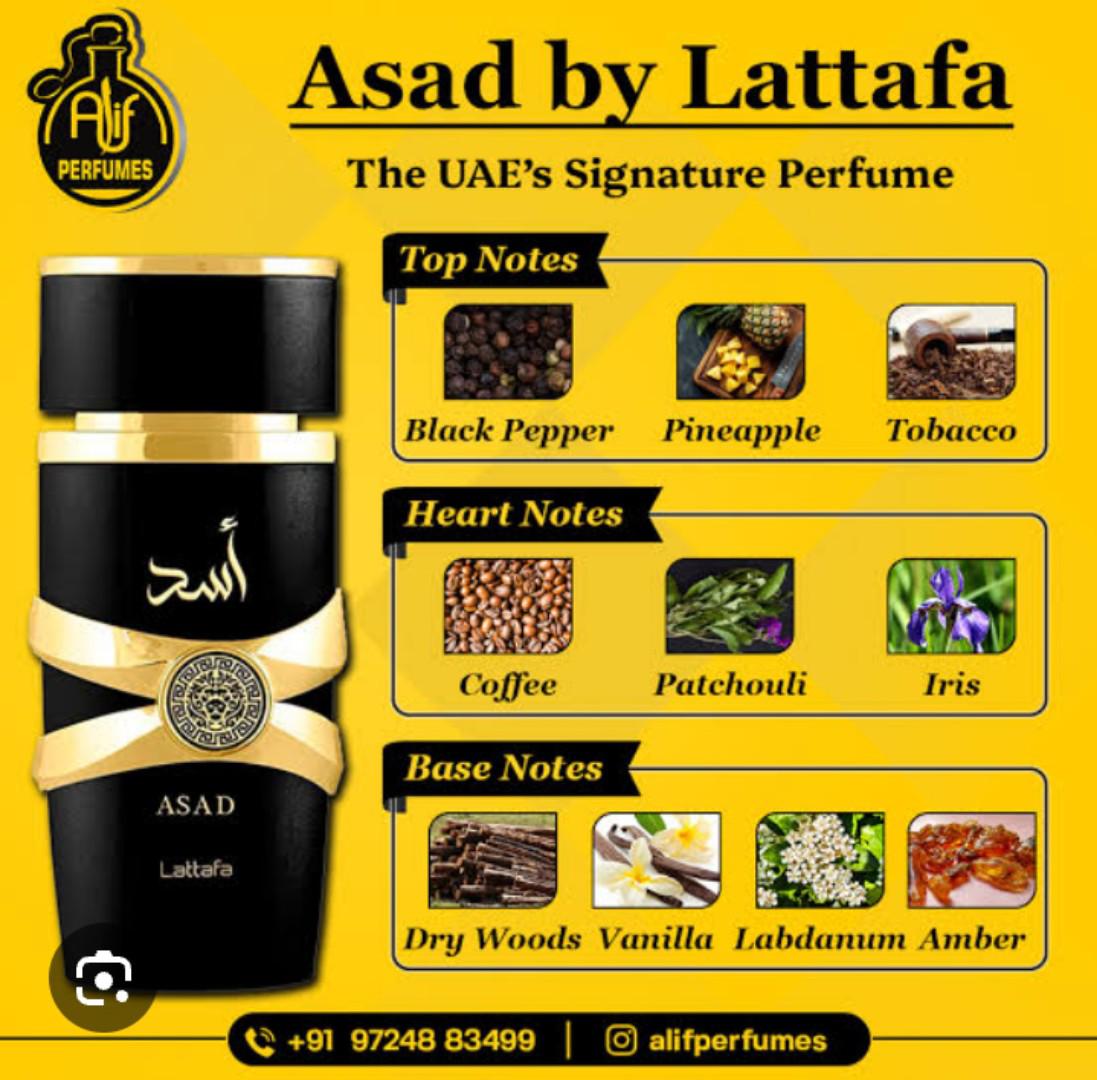 2pcs Asad Lattafa Perfumes for Men 200ML Deodorant Body Spray -+ ASAD Lattafa Roll on Long-Lasting Fragrance & Refreshing Scent, ARABIC  PERFUMES ON A LOW BUDGET