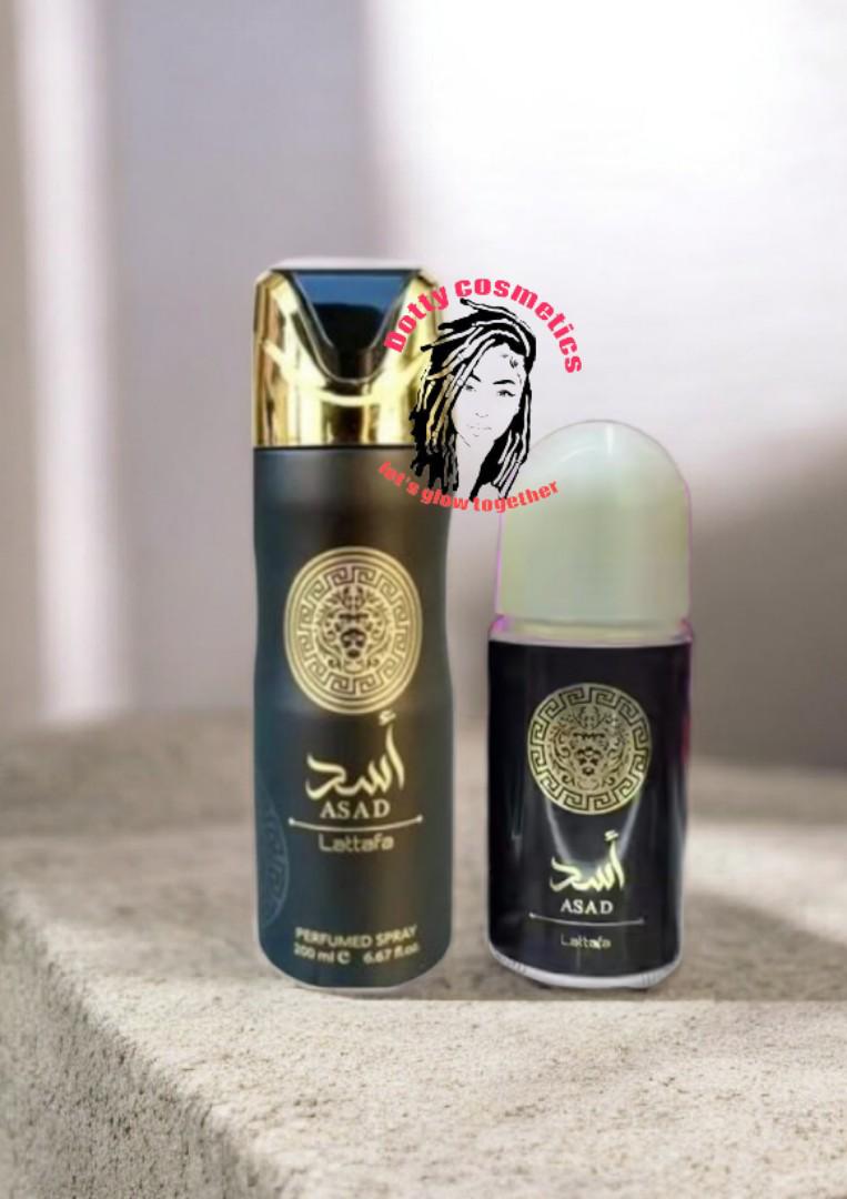 2pcs Asad Lattafa Perfumes for Men 200ML Deodorant Body Spray -+ ASAD Lattafa Roll on Long-Lasting Fragrance & Refreshing Scent, ARABIC  PERFUMES ON A LOW BUDGET
