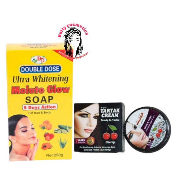 TARYAK CREAM Cherry – 7 Days beauty & freckle cream for skin whitening, anti-aging, age spots, eye circles, freckles, and sun damage.+ WHITENING SOAP