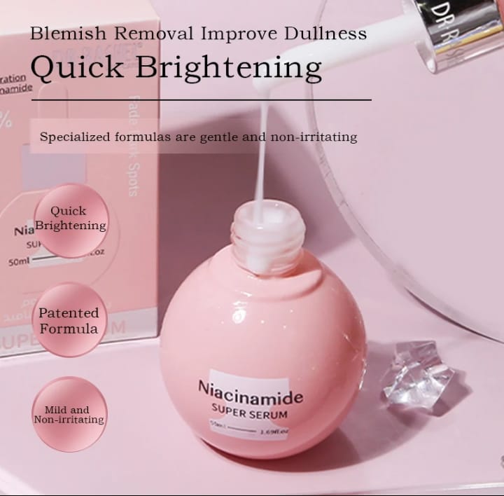 2PCS  DR. RASHEL Niacinamide cream +DR. RASHEL Niacinamide  Serum Controls excess oil & minimizes pores. Brightens skin and fades dark spots. Strengthens skin barrier. Deep hydration without heaviness