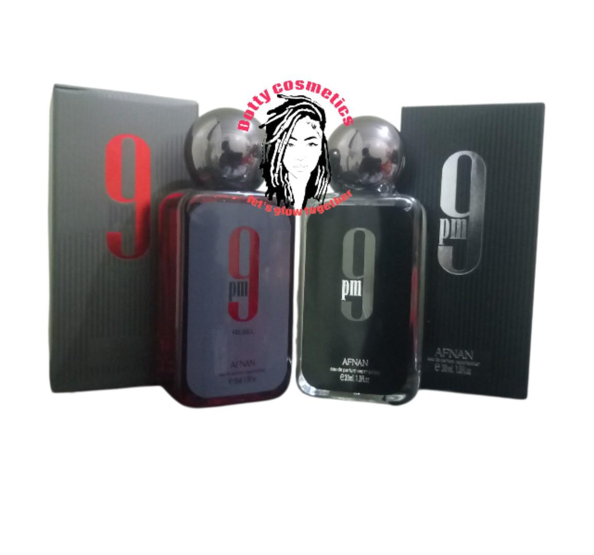 2pcs Afnan 9PM Perfume black + Afnan 9PM REBEL  30ML.Step into confidence with 9PM by Afnan, a bold and addictive fragrance designed for the modern man. Known for its sweet, warm, and seductive scent