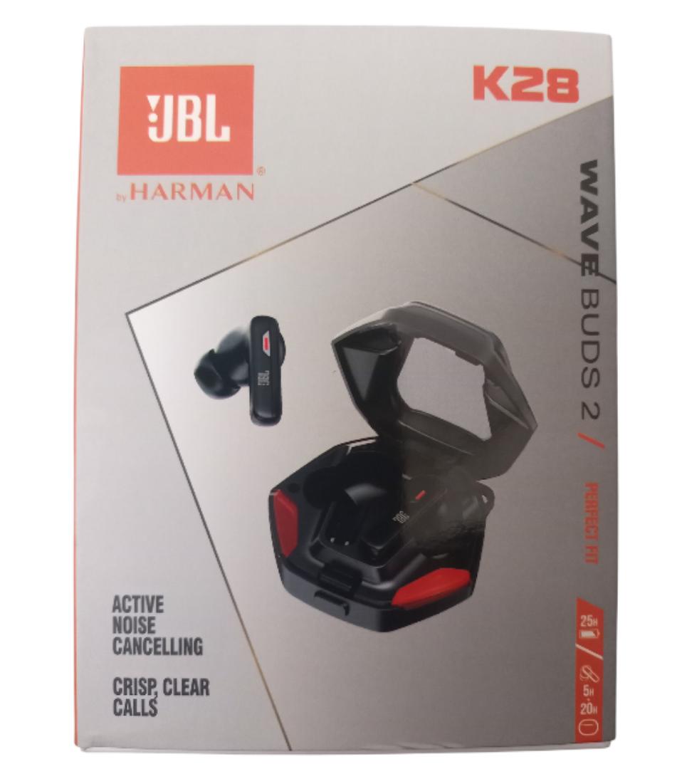 JBL K28 Wireless Gaming Earbuds – Bluetooth Earphones with LED Case
Upgrade your gaming and music experience with K28 wireless earbuds. Built for speed and style, these earbuds feature low latency,