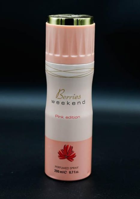 2pcs Berries Weekend Pink Edition Perfume Set – Long Lasting Ladies Fragrance Deodrant 200ml+ Eau de Parfum 35ml