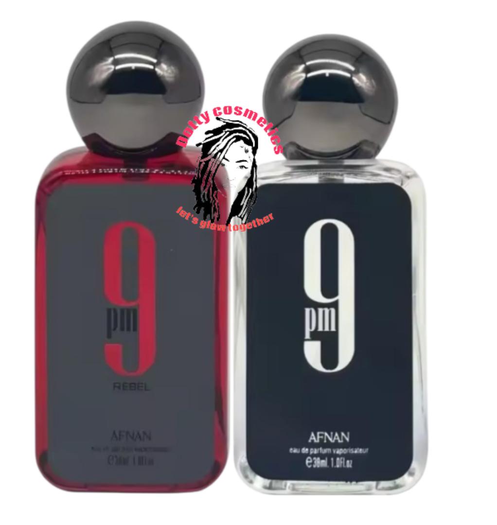 2pcs Afnan 9PM Perfume black + Afnan 9PM REBEL  30ML.Step into confidence with 9PM by Afnan, a bold and addictive fragrance designed for the modern man. Known for its sweet, warm, and seductive scent