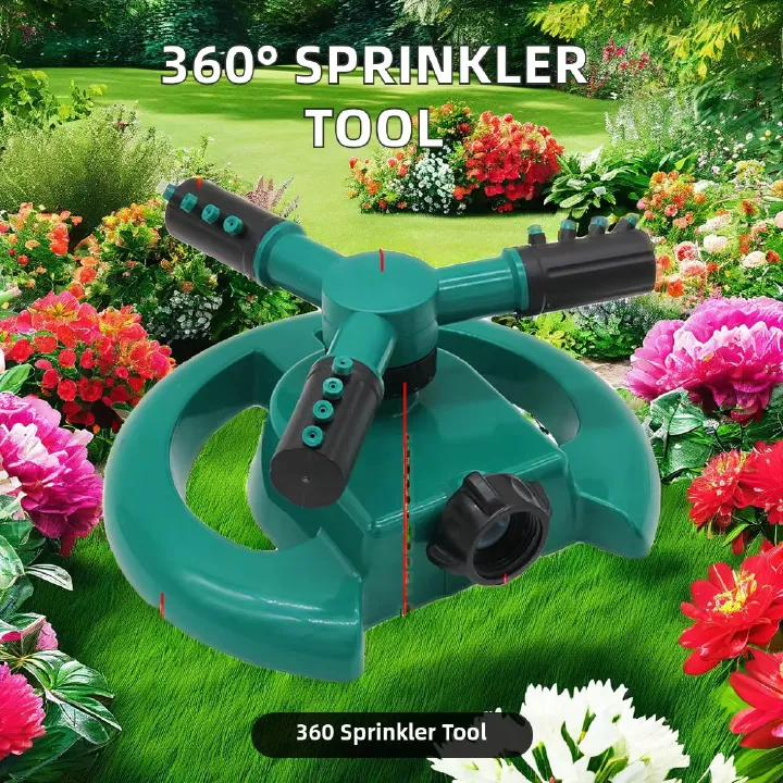 Garden Sprinkler 360° Automatic Rotation; Automatic Watering Irrigation360° Lawn Sprinkler Disk