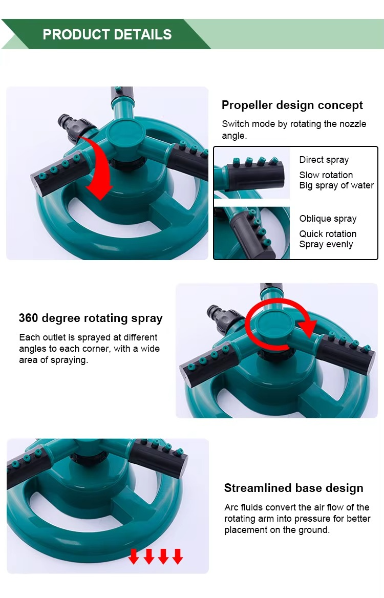 Automatic Watering Garden Lawn Water Sprinkler Rain Gun Sprinkler Head for Irrigation System