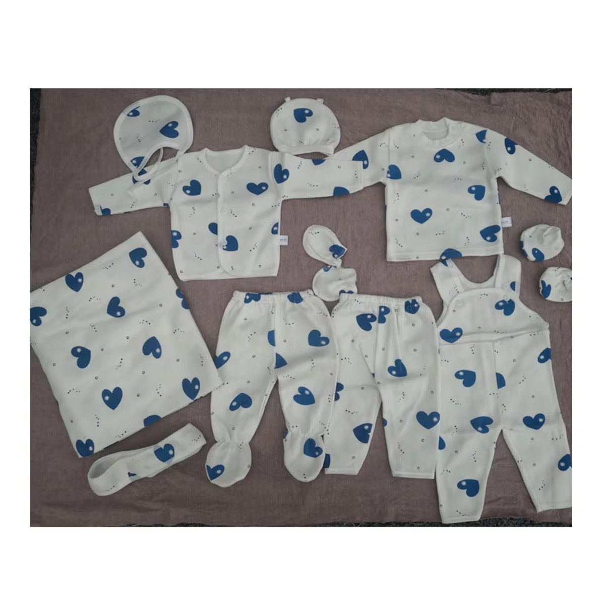 0-6M Newborn Layette Gift Set Bodysuits Pants for Baby Boy 11 Pieces Essentials and Accessories Newborn Baby Clothes