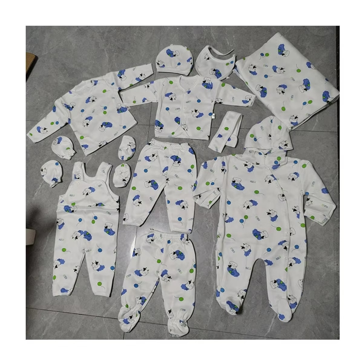 0-6M Newborn Layette Gift Set Bodysuits Pants for Baby Boy 11 Pieces Essentials and Accessories Newborn Baby Clothes