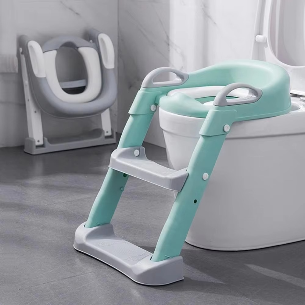 3in1  Portable Training Kids Toilet-Baby Potty With Ladder Potty Training Seat, Toddler Potty Training Toilet Seat with Steps Stool Splash Guard and Anti-Slip Potty Seat