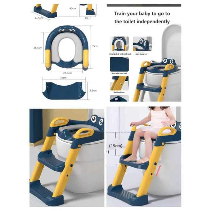 New Baby Potty Training Seat Plastic Portable Kids Toilet Trainer with Ladder WC Potty for Infants and toddlers