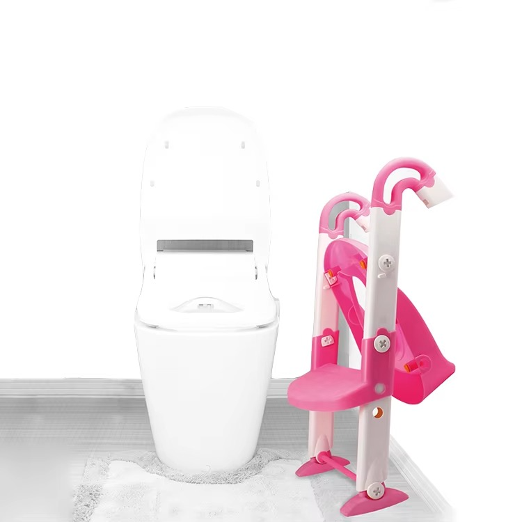 3in1  Portable Training Kids Toilet-Baby Potty With Ladder Potty Training Seat, Toddler Potty Training Toilet Seat with Steps Stool Splash Guard and Anti-Slip Potty Seat