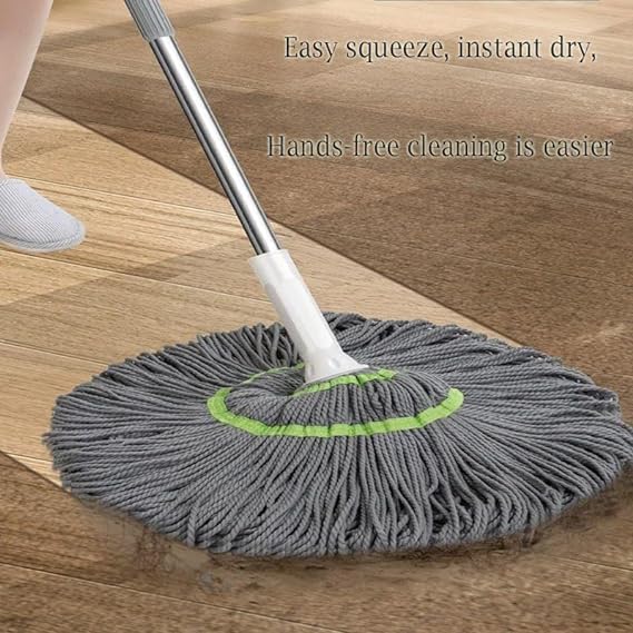SELF-WRINGING TWIST FLOOR MOP- ROTATES 360 DEGREES MAKING YOUR CLEANING EASY AND FASTER. Self-Cleaning Mop 360 Self-Squeezing Mop, Hands Free Self wringing mop, Effortless Cleaning