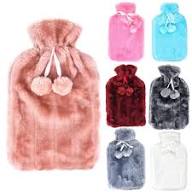 Hot Water Bottle with Soft Faux Fleece Cover 2L Capacity for Comfort, Warmth, Pain Relief, and Relaxation, Perfect for Cold Nights, Muscle Soreness, and Stress Relief Therapy