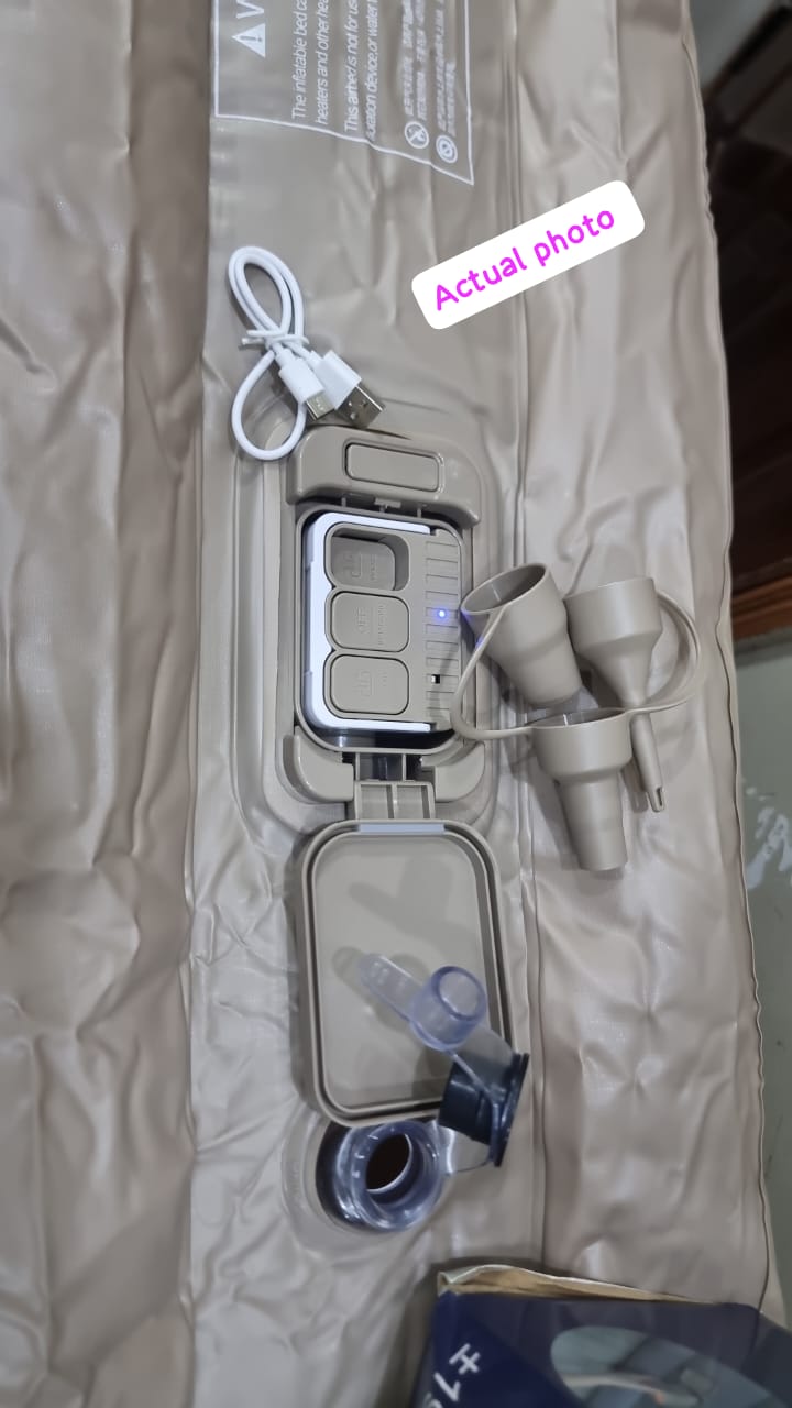 Self-Inflating Bed with 2 Pillows

Sleep in comfort anywhere with this 190×100×40cm self-inflating bed. Comes complete with 2 pillows, rechargeable pump, gas mouth, Type-C, puncture repair kit & stora